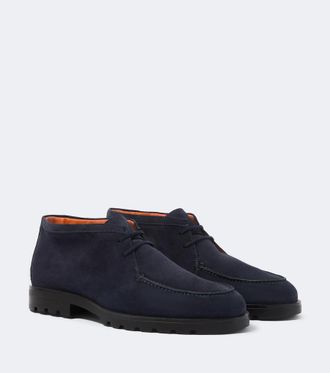 Santoni Rock Wallabee suede boots