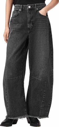 AllSaints Payton Barrel Leg Jeans in Washed Black at Nordstrom, Size 25