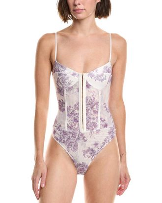 Free People Printed Night Rhythm Bodysuit