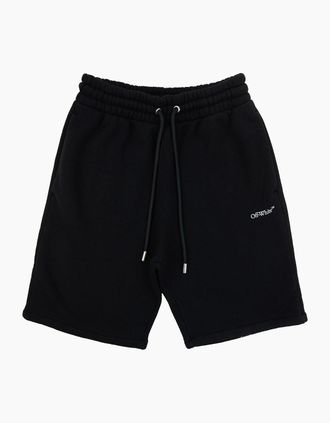 Off-white Mens Off White Vibe Arrow Skate Sweatshorts Black/aqua - Size: 29/28/32