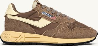 Autry REELWIND LOW SNEAKERS IN CROC AND RUTABAGA NYLON AND SUEDE