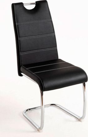 Regalos Miguel Sillas Comedor - Silla Hallen Polipiel - Negro