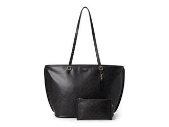 Coach Taxi Tote Bag In Signature Canvas Tote Handbags Black Black, Canvas/Leather