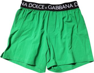 Dolce & Gabbana Groene Katoenen Regular Boxershorts Ondergoed