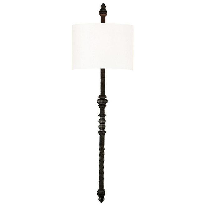 Cartegena 1-Light Sconce - Textured Iron - Ballard Designs