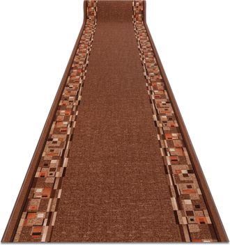 RugsX Rugsx - Alfombra De Pasillo Con Refuerzo De Goma Bombay Marr&oacute;n 100cm Brown 100x1150 Cm