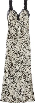 Claudie Pierlot Abito midi con rifinitura in pizzo - Toni neutri