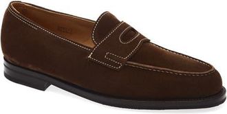 John Lobb Lopez Penny Loafer in 2Y-Dark Brown at Nordstrom, Size 10.5Us