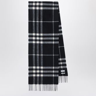 Burberry Black Check cashmere scarf