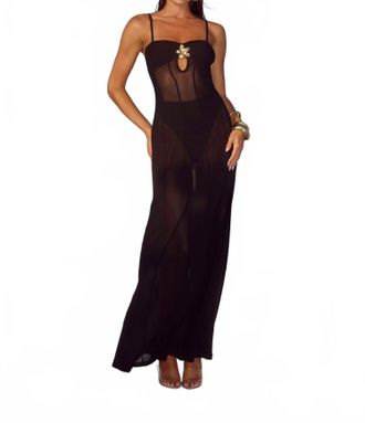 Runaway The Label Tisha Sheer Maxi Dress In Black