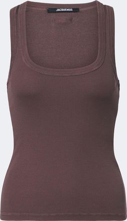 Jacquemus Grosgrain cotton jersey tank top