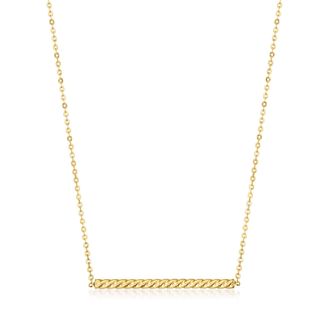RS Pure by Ross-Simons Italian 14kt Yellow Gold Twisted Bar Necklace