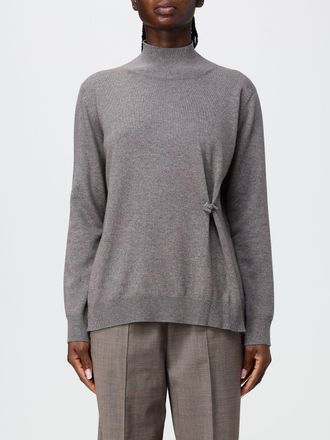 Fabiana Filippi Draped Wool and Silk Roll Neck Jumper with Metal Ring