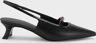 Charles & Keith Buckle-Strap Slingback Pumps