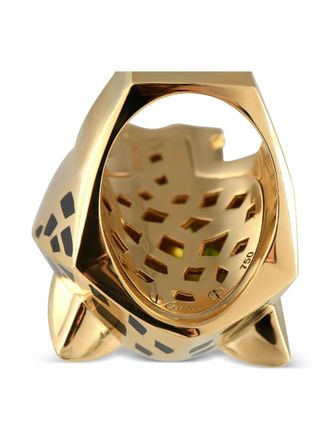 Cartier 18kt yellow gold Panth&egrave;re de Cartier tsavorite and onyx ring - women - 18kt Yellow Gold/Tsavorite/Onyx/Lacquer - One Size