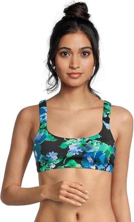 Beach Riot Eliza Bikini Top Womens Multi Floral Stretch Swimwear JDM2563