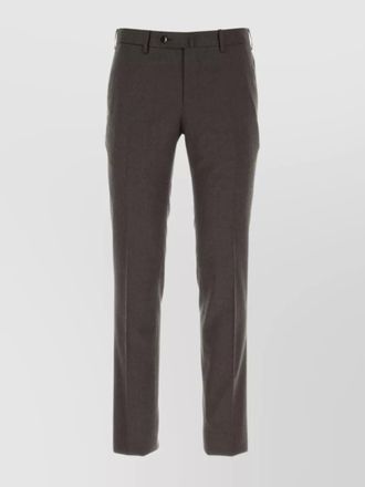 Pantaloni Torino tailored pleated slim-fit wool trousers