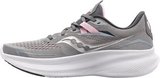 Saucony Womens Ride 15 Running Shoe, Alloy/Quartz, 7 Wide