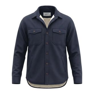 Bl'ker Blker, Jassen, Heren, Blauw, 2Xl, Katoen, Wool Padded Shirt Denali