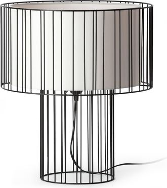 Netlighting Linda 1 Light Table Lamp White Black E27