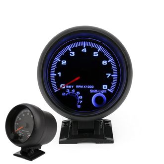 OEM Tac&oacute;metro Universal De 12 V Y 3,75 Pulgadas Con Luz Azul Para Coche