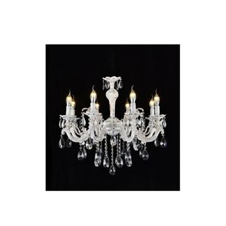Trade Shop Trade Shop Traesio - Trade Shop - Lampadario Soffitto Classico 8 Bracci Attacco E14 Vetro Effetto Cristallo A01-8
