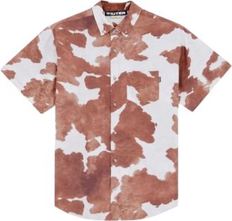 Iuter Reguliere Koeien Shirt - Multi Kleuren - Heren - Korte mouwen Overhemden - Veelkleurig - XL - Overhemden