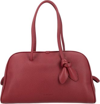 Jacquemus Bordeaux Calf Leather-Blend Knotted Shoulder Bag