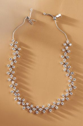 Nadri Silver Halle Adjustable Collar Necklace