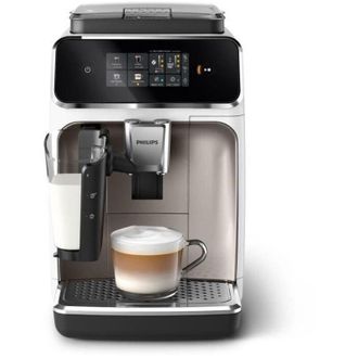 Philips Machine A Caf&eacute; Expresso Broyeur Automatique - Philips - Ep2339/40 - Serie 2300 - Lattego - Chrome Blanc