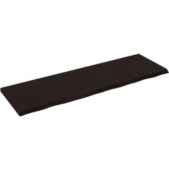 vidaXL Bathroom Countertop Dark Brown 160x50x(2-4) cm Treated Solid Wood Vidaxl