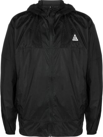 Nike Logo-Embroidered Windbreaker - Heren - Windbreakers - Zwart - XL - Fitness