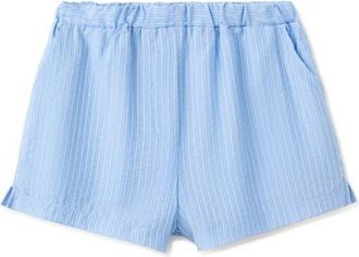 Mango Belize Stripe Shorts in Sky Blue at Nordstrom, Size Medium