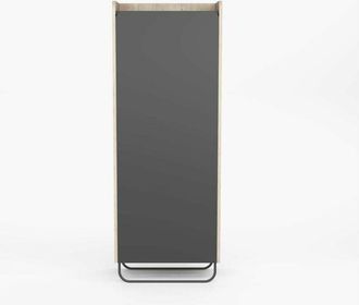 HERDASA Herdasa - Recibidor zapatero 1 puerta Modelo 525 acabado roble claro/grafito. 133cm(alto) 50cm(ancho) 28cm(fondo)