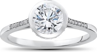 Pompeii3 1 1/10 ct Lab Grown Diamond Aria Engagement Ring 14k White Gold