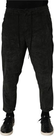 Dondup Mid Waist Cropped Corduroy Broeken - Heren - Vrijetijds broeken - Zwart - W34 - Broeken