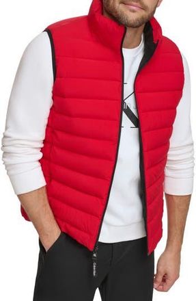 Calvin Klein Stretch Water Resistant Puffer Vest in Deep Red at Nordstrom Rack, Size Xx-Large