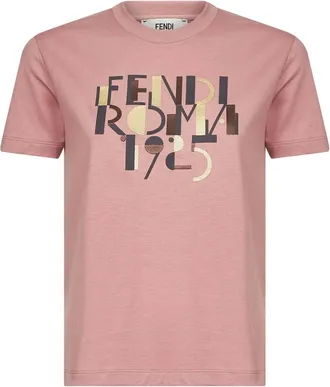 Fendi Mujer, Camisetas, Rosa, Talla: L