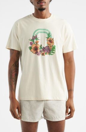 Overtime Bloom Cotton Graphic T-Shirt in Cream at Nordstrom, Size Xx-Large