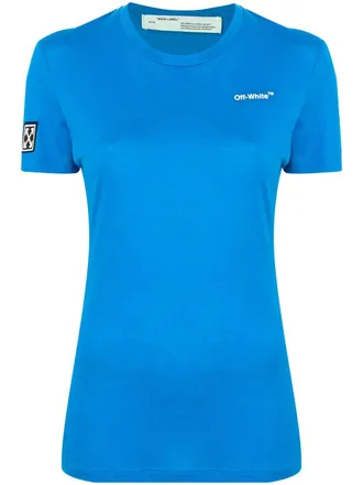 Off-white T-shirt con stampa - Blu