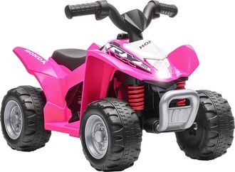 OEM Quad El&eacute;ctrico Honda Para Ni&ntilde;os 18-36 Meses Veh&iacute;culo El&eacute;ctrico A Bater&iacute;a Con Faros Led Bocina 65,5x38,5x43,5cm Fucsia