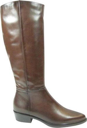 Mjus Mary Lange Laarzen - Dames - Schoenen - Bruin - Maat: 38 EU Zijde