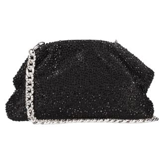 La Carrie Night Ed. Strass Clutch - Dames - Schoudertassen - Zwart - ONE Size - Satijn - Tassen