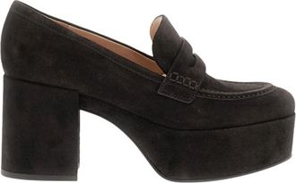 Gianvito Rossi Penny Moccasin with Platform Sole - female - Gianvito Rossi - Pumps - Brown - 5 1/2 UK - Shoes