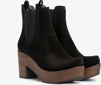 Pedro Garcia Midi heel chealse boot in black suede | Dalmi | Fall winter 25 | PEDRO GARCIA
