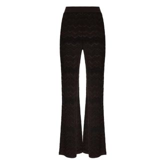 Missoni Wide Trousers, female, Brown, Size: S Brown Casual Trousers for Men