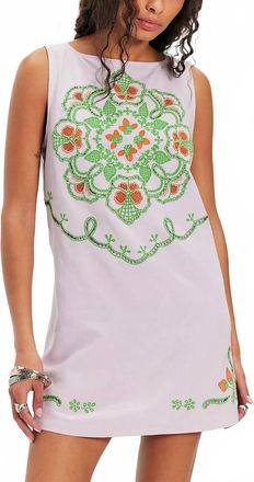 Free People Electric Garden Mini Dress In Pale Lavender