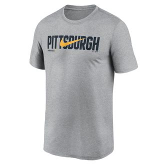 Nike Pittsburgh Pirates Swoosh Legend Nike Mens Dri-FIT MLB T-Shirt in Grey | NKGK06GPTB-RSQ