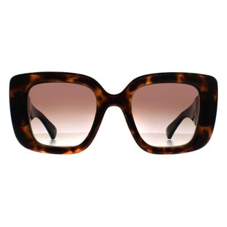 Gucci Vierkant Dames Havana Bruin Kleurverloop GG1975S