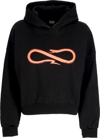 PROPAGANDA Zwarte Logo Croptop Hoodie - Dames - Hoodies - Zwart - M - Katoen - Hoodies & sweatvesten